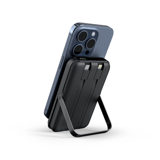 Personalized Logo Glow Magsafe 10000mAh 15W wireless charging, and built-in Type-C and Lightning cable - For Corporate Gifting, Event Gifting, Freebies, Return Gift, Promotions - HK10286 - The Gifting Marketplace