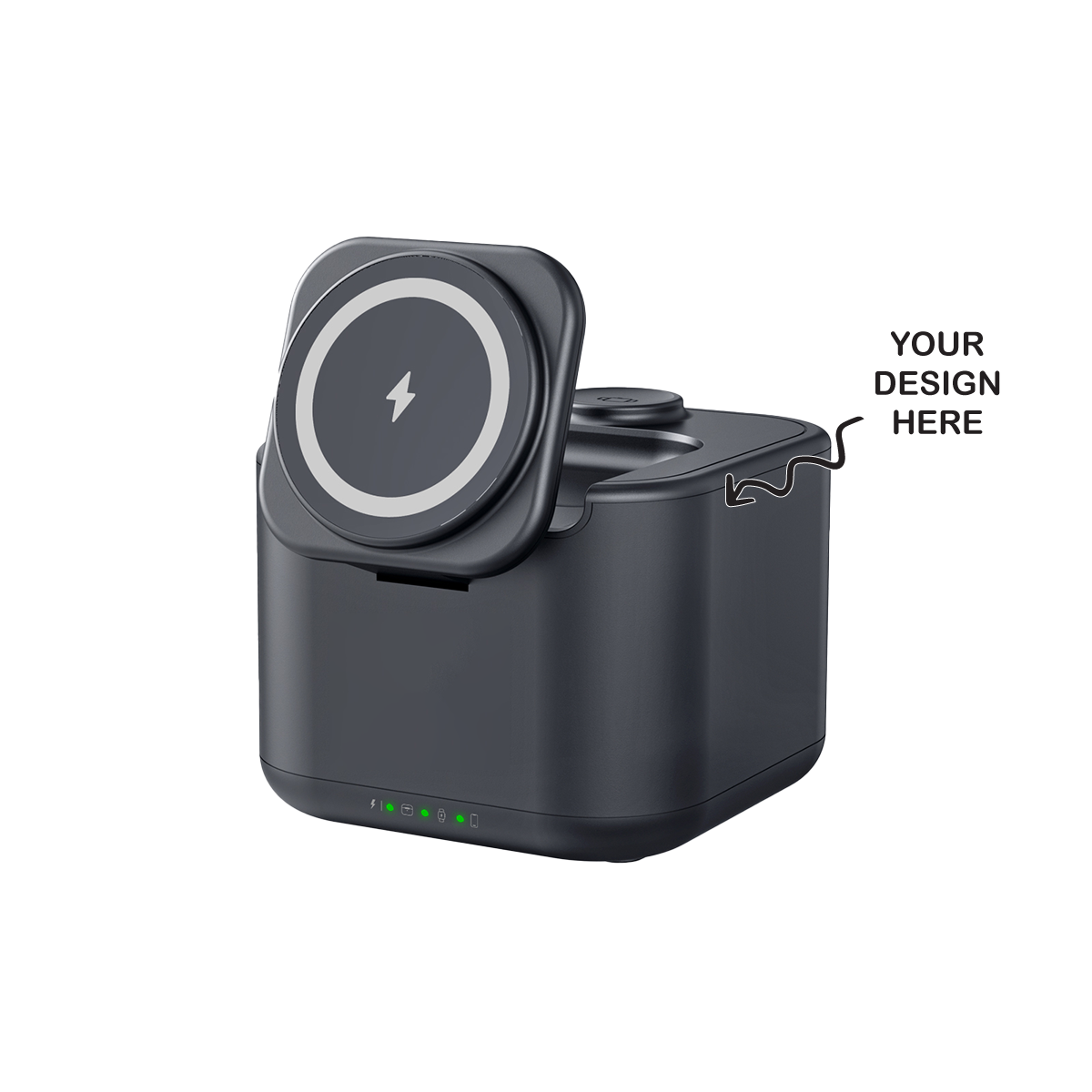 Personalized Logo Glow Multipurpose Bluetooth Speaker cum 3 in 1 Wireless Charger - For Corporate Gifting, Event Gifting, Freebies, Return Gift, Promotions - HK10286 - The Gifting Marketplace