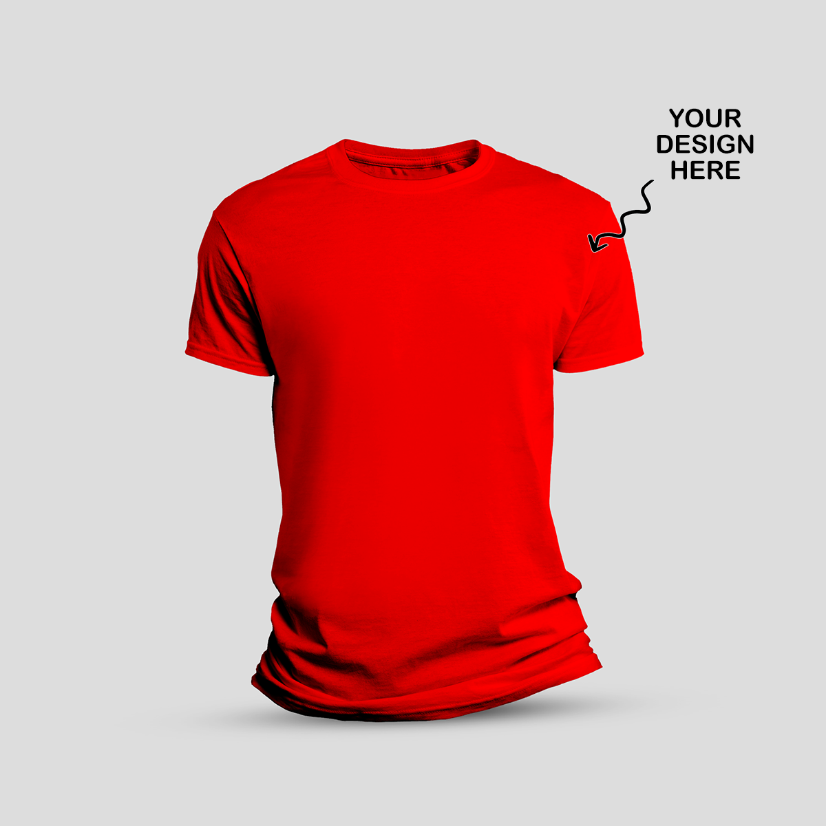Personalized Red Round Neck Promotional T-Shirt for Corporate Gifting, Office Sports, Events, Festivals RBE