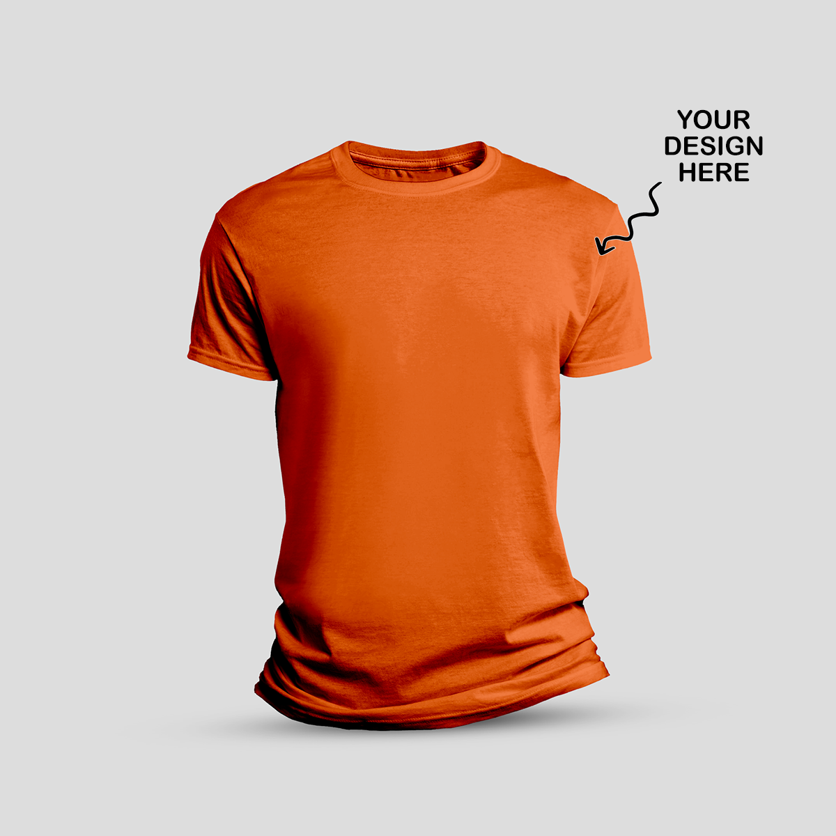 Personalized Orange Round Neck Promotional T-Shirt for Corporate Gifting, Office Sports, Events, Festivals RBE