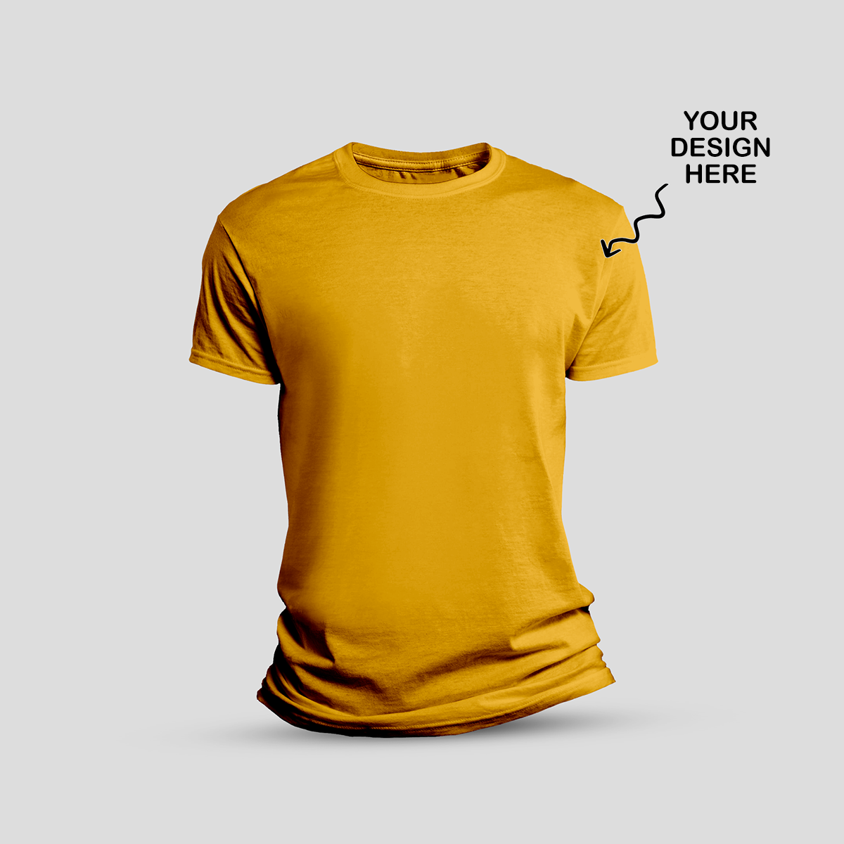 Personalized Yellow Round Neck Promotional T-Shirt for Corporate Gifting, Office Sports, Events, Festivals RBE