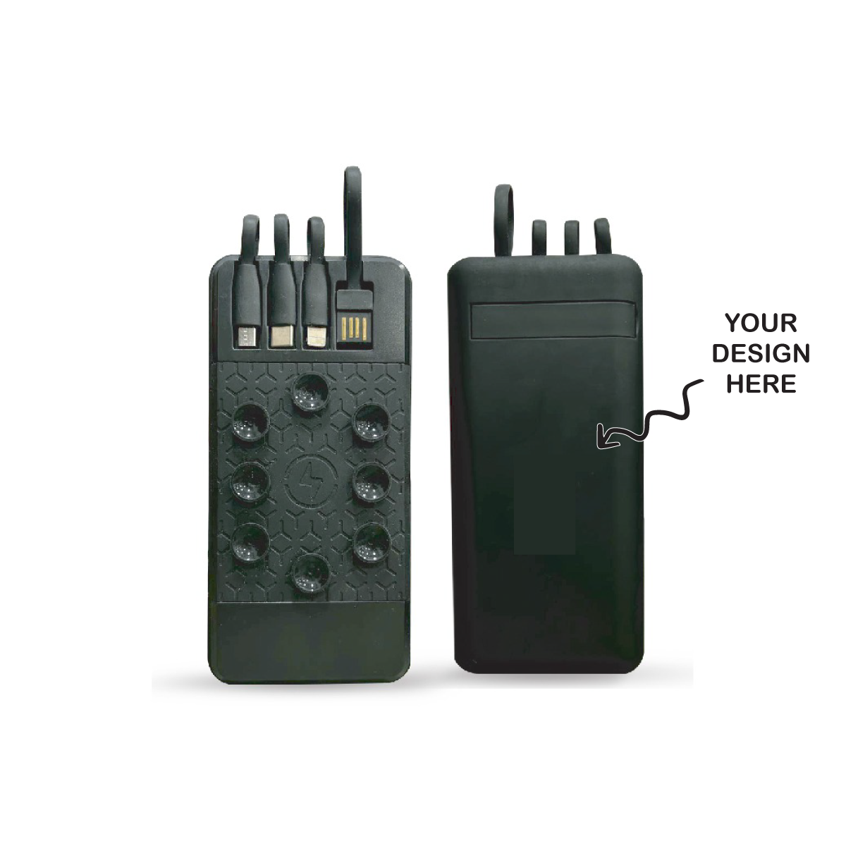 Personalized Logo Glow 10000mAh Wireless Powerbank - For Corporate Gifting, Event Gifting, Freebies, Return Gift, Promotions - HK10287