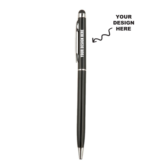 Personalized Engraved Black Slim Metal Stylus Ball Pen β Custom Name & Logo Pen for Corporate Gifting, Office Use & Promotional Gifts RPM1001 - The Gifting Marketplace