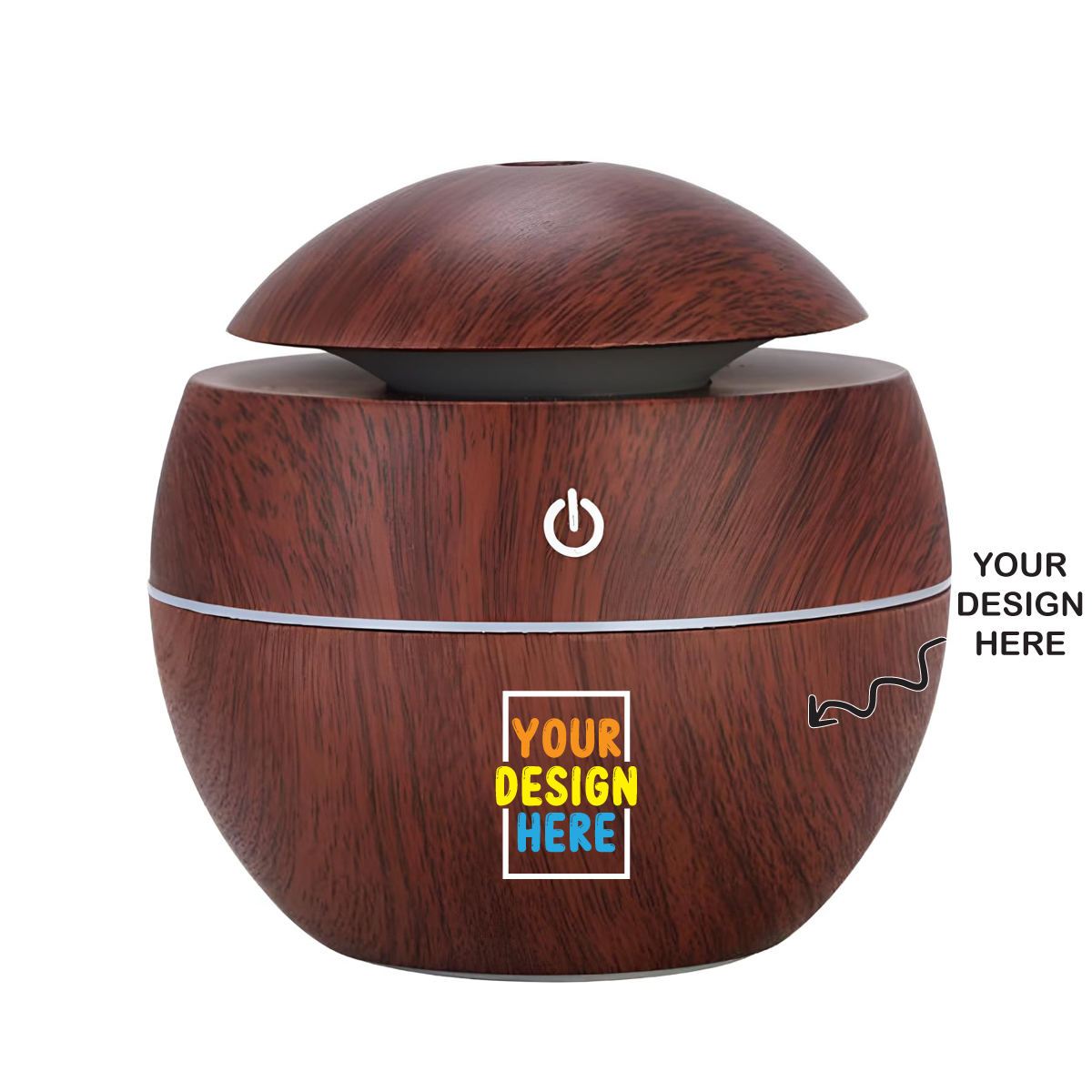 Personalized Assorted Mix Color Wooden Finish Aroma Diffuser Humidifier - For Office Use, Personal Use, or Corporate Gifting TGMEDN