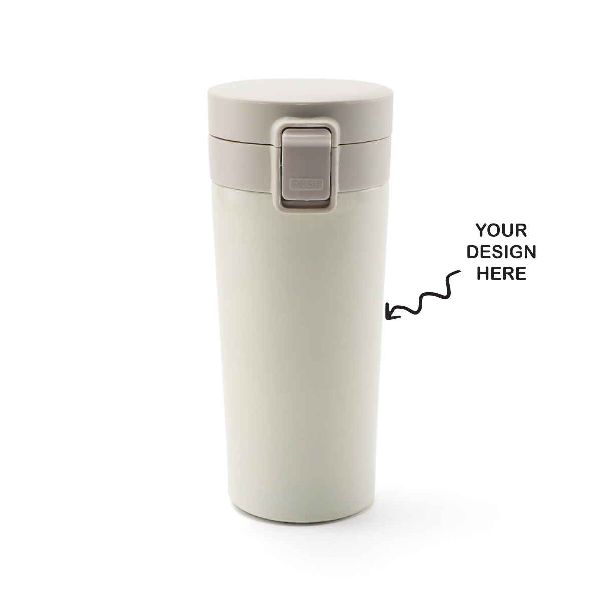 Personalized White Vacuum Insulation Travel Coffee Cup - Hot and Cold - For Corporate Gifting, Return Gift, Event Freebies or Promotional Giveaway TGMGC-110