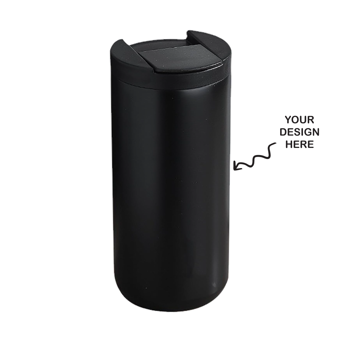 Personalized Black Insulated Travel Coffee Tumbler Cup - For Corporate Gifting, Return Gift, Gifts for Events Promotional Giveaway, Employee Stakeholder Customer Gifting - TGMGC186