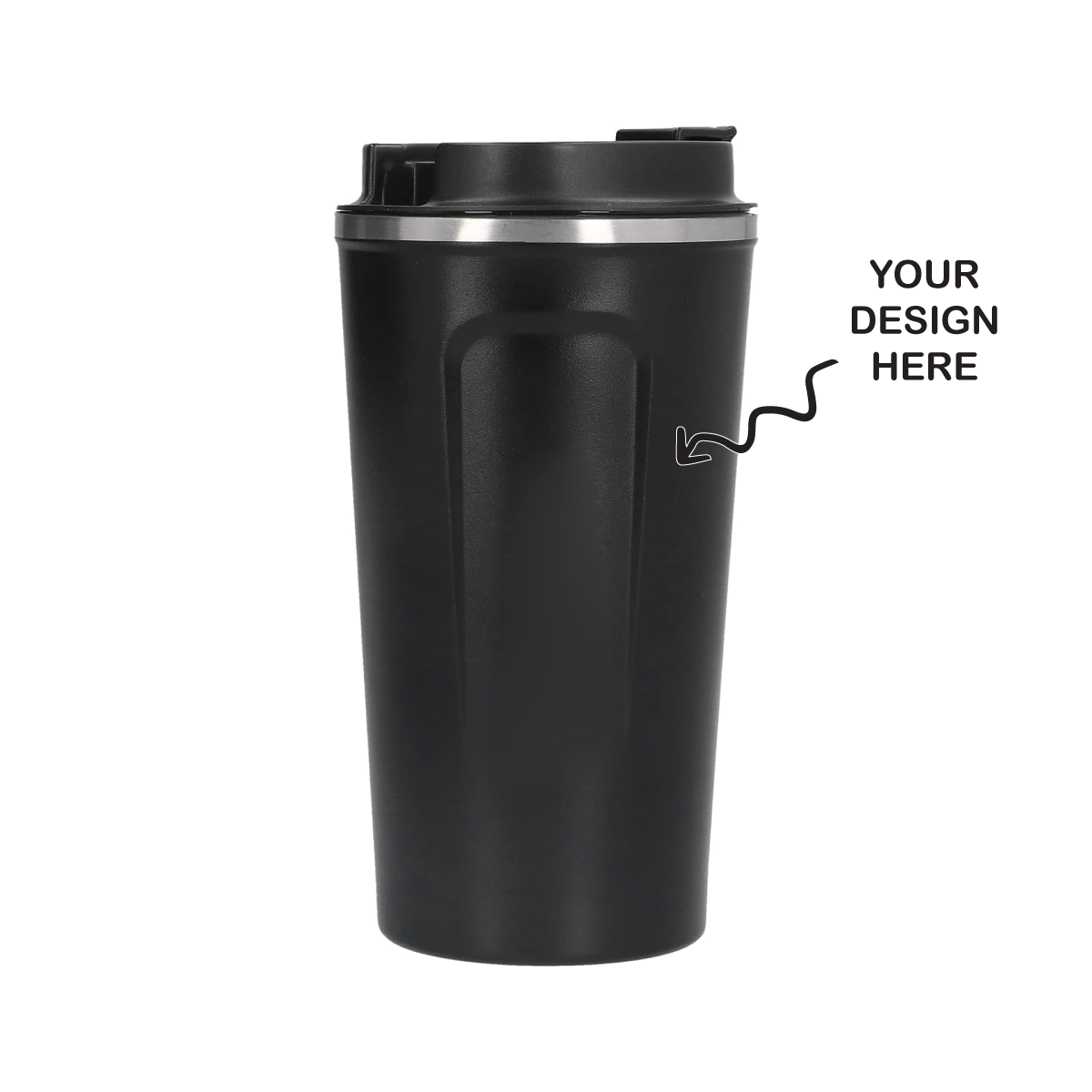 Personalized Black Premium Travel Tumbler 500ml - For Corporate Gifting, Return Gift, Gifts for Events Promotional Giveaway TGMGC-413