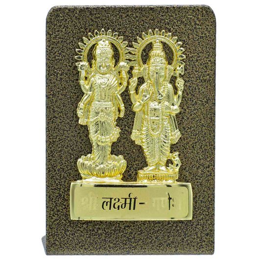 Desktop Gold Shri Laxmi Ji and Ganesh Ji Plate - For Corporate Gifting, Diwali Gifting for Employees, Dealers, Stakeholders, Customers JATT660GBK