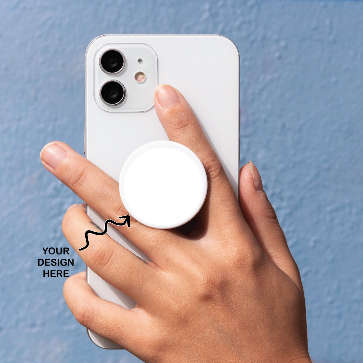 Customized or Personalized White Expandable Phone Mount - For Corporate Gifting, Event Freebies, Promotions, College or Company Events TGMPG