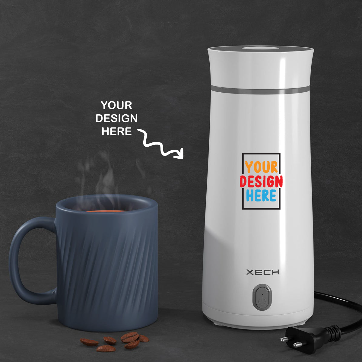 Personalized Portable Electric Travel Kettle cum Bottle - For Corporate Gifting, Office Gift Item, Return Gift, Event Gifts, Promotions XT10