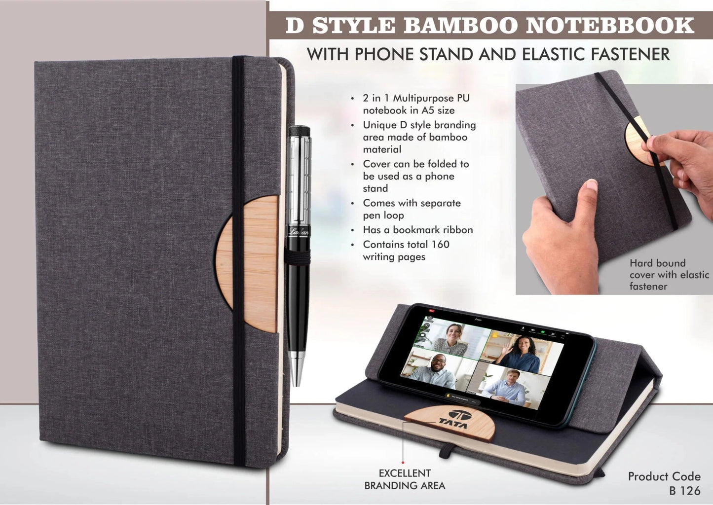 Personalized Engraved A5 Size Corporate Notebook Diary - For Office Use, Personal Use, or Corporate Gifting BG126