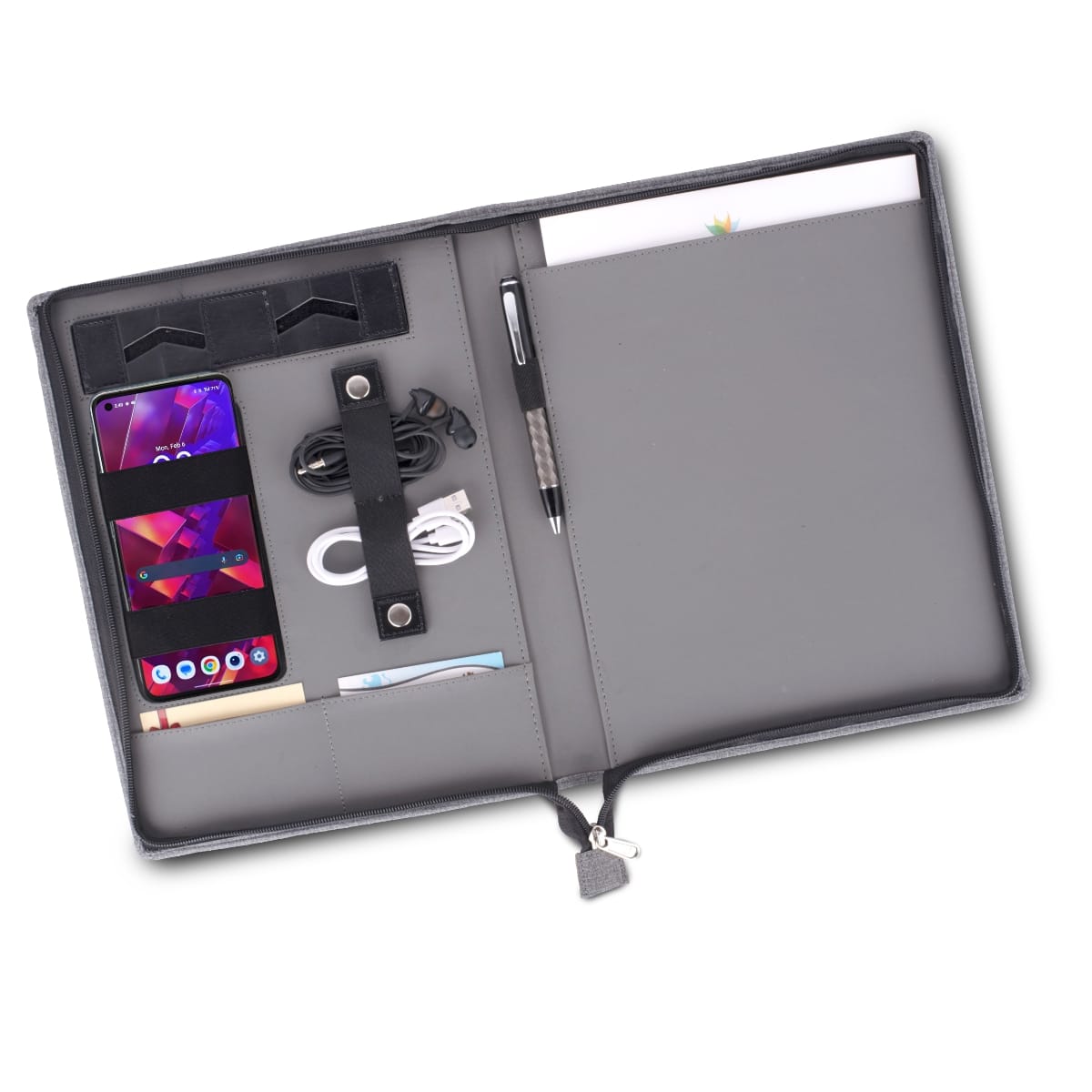 Personalized Multipurpose A4 Size Corporate Office Zipper Folder - For Office Use, Personal Use, or Corporate Gifting BG136