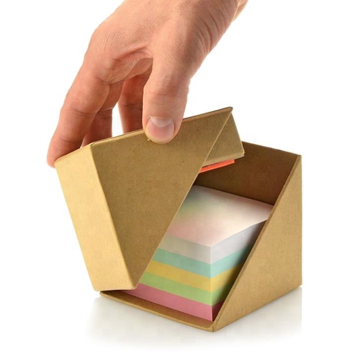 Personalized Eco-Friendly Stationary Cube with Sticky Memo Pad and Pen Holder - For Corporate, Client or Dealer Gifting, Promotional Freebie BGB47C
