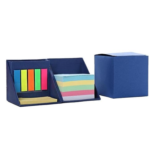 Personalized Eco-Friendly Stationary Cube with Sticky Memo Pad and Pen Holder - For Corporate, Client or Dealer Gifting, Promotional Freebie BGB47C