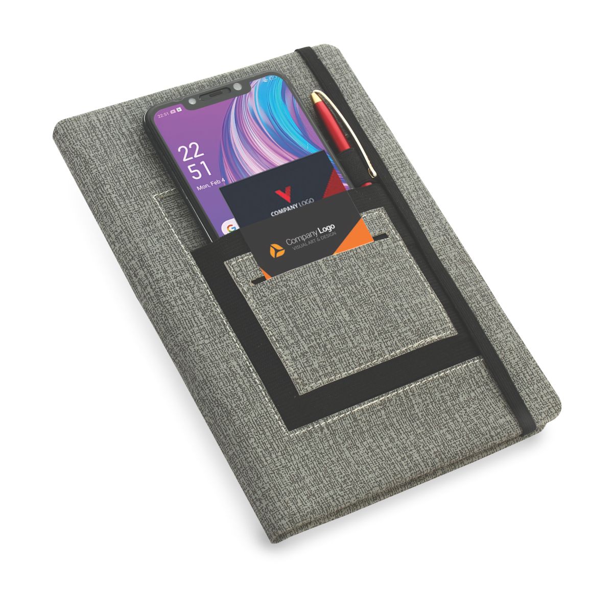 Multipurpose Textured PU A5 Size Corporate Notebook Diary - For Office Use, Personal Use, or Corporate Gifting BG92
