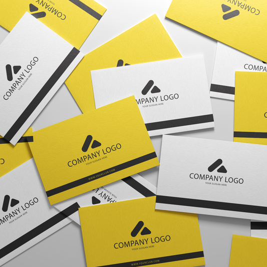 Assorted Customized 350 GSM Matte Business Cards featuring modern designs and vibrant colors