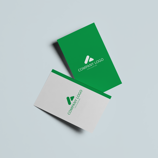 Customized 350 GSM Vertical Matte Business Card Both Sides Printed with Company Logo Design
