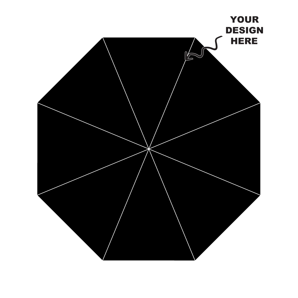 Customized Black 3 Fold Umbrella with design options for personal expression and branding