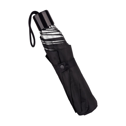Customized Black 3 Fold Umbrella with a sleek design, perfect for on-the-go protection from rain