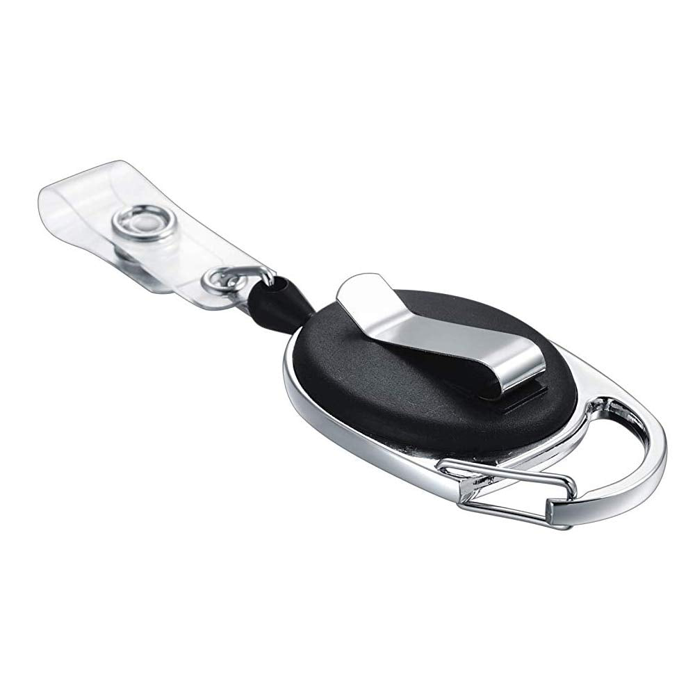 Customized Black YoYo Clip with Durable Retractable Design for Easy Access to ID Cards