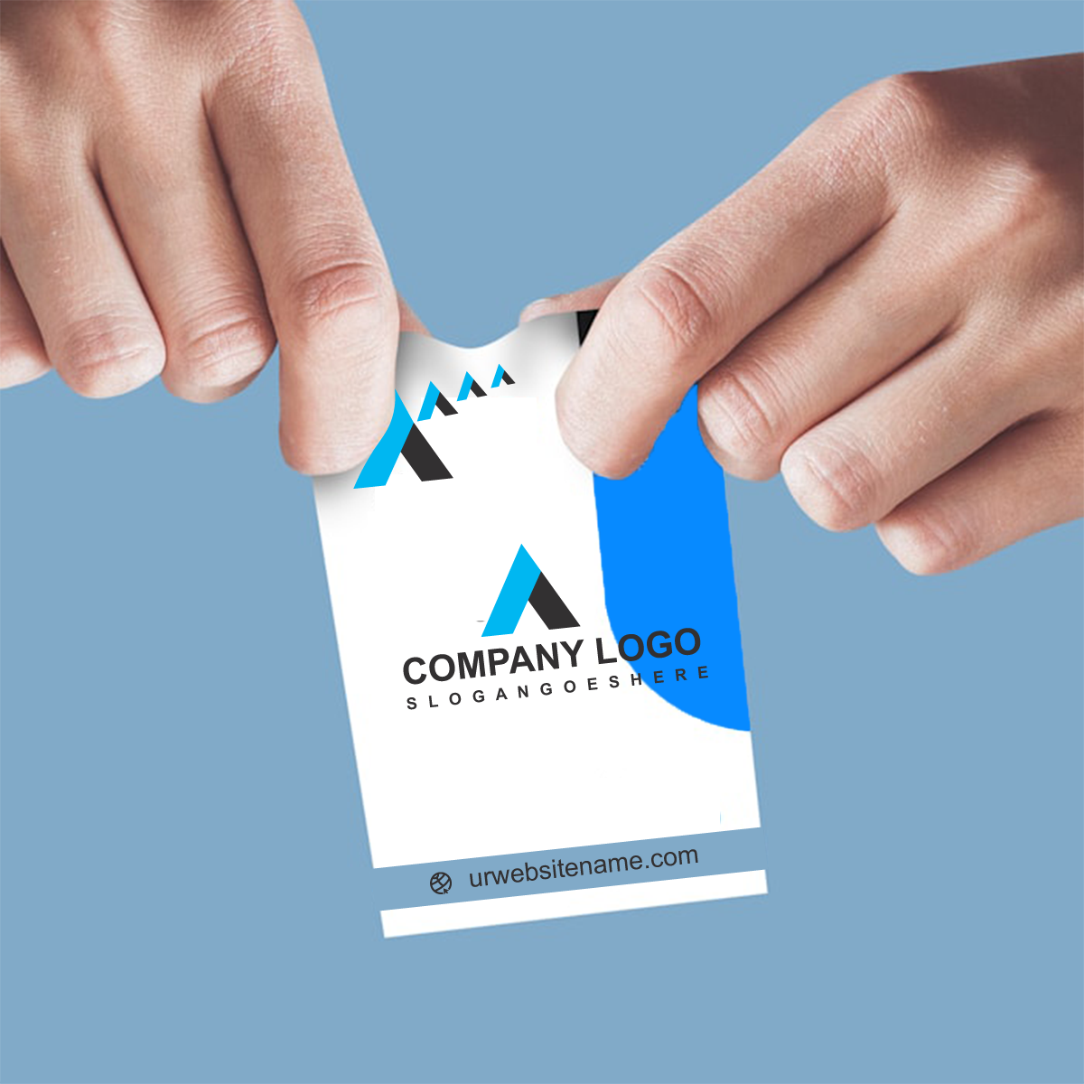 Customized Jute Pouch featuring customized non-tearable business cards for a durable presentation