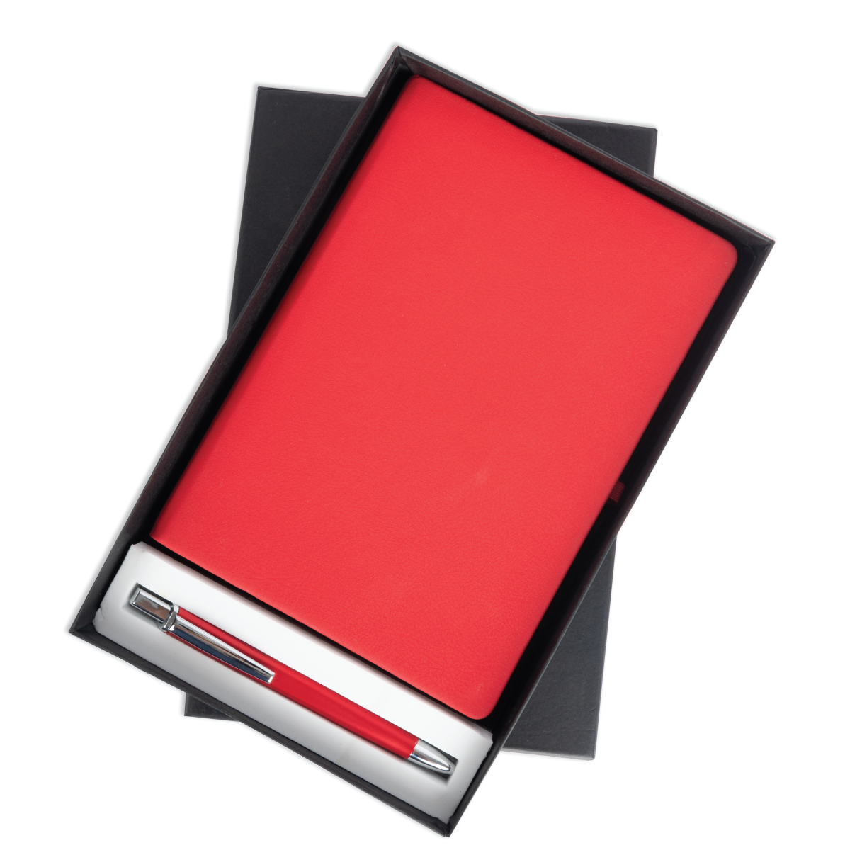 Customized red pen notebook combo in a gift box for employee joining kits