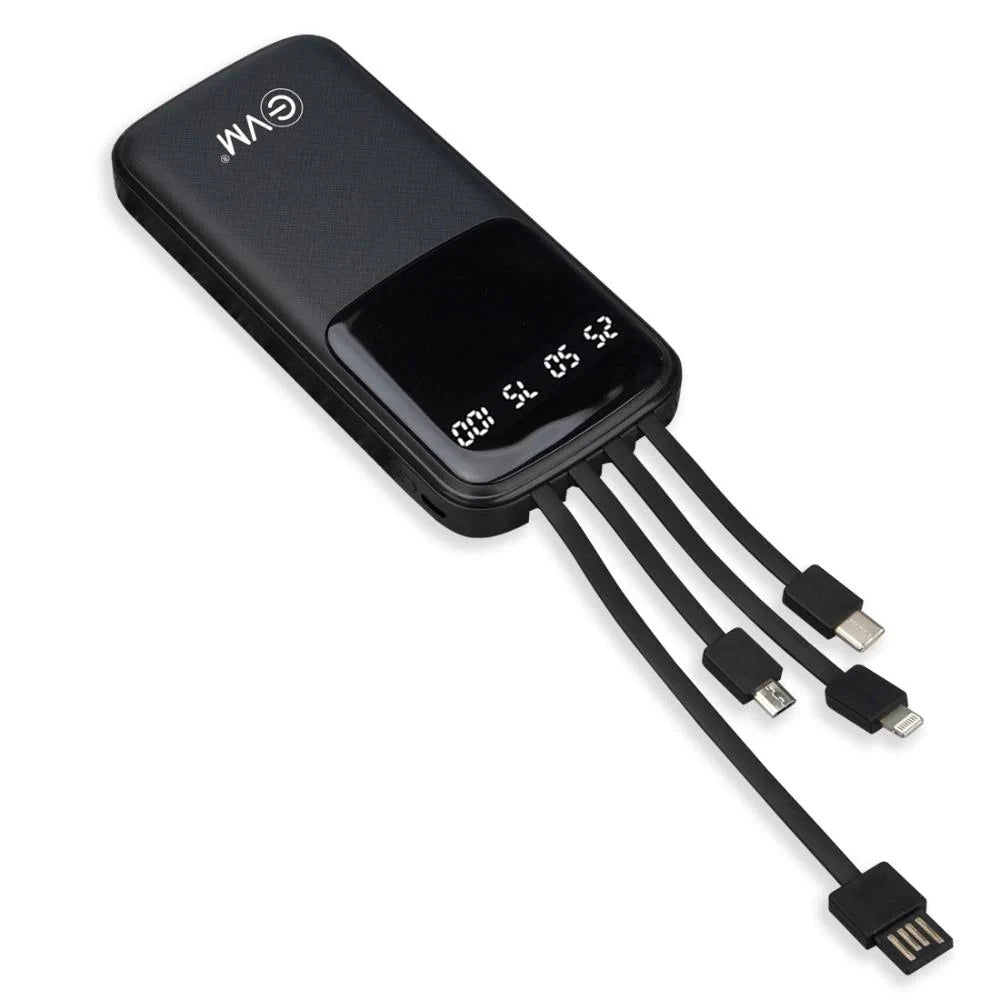 Personalized Black 10000mAh Power Bank - For Corporate Gifting, Event Gifting, Freebies, Promotions - HKP0108