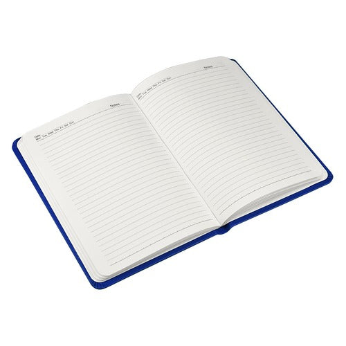 Customizable logo printed A5 notebook with lined pages for note-taking and journaling