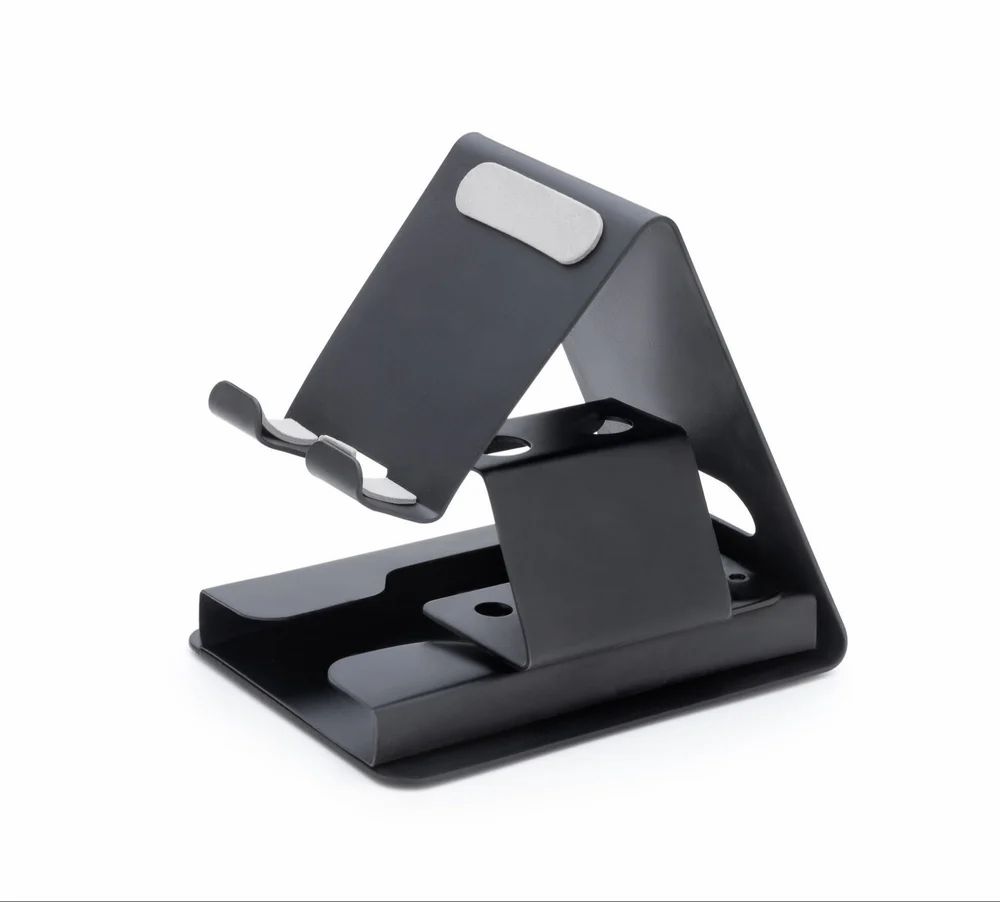 Personalized Metal Mobile Phone Holder cum Pen Stand cum business visiting card holder - For Personal, Corporate Gifting, Return Gift, Event Gifting, Promotional Freebies JATT677BK