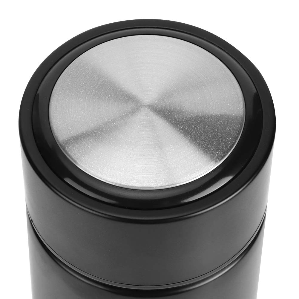 Personalized black non temperature steel water bottle with sleek stainless steel lid