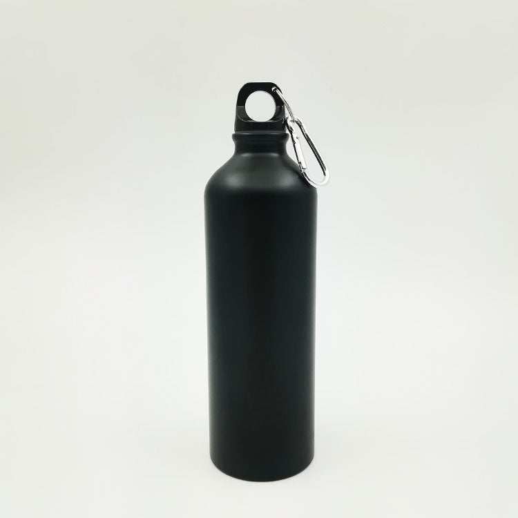 Personalized black water bottle 750ml with sleek design and durable finish for daily hydration