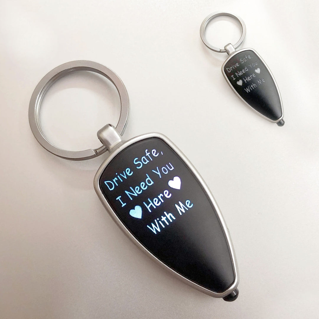 Personalized LED Keychain & Pen Set featuring a sleek design and customizable message for thoughtful gifting