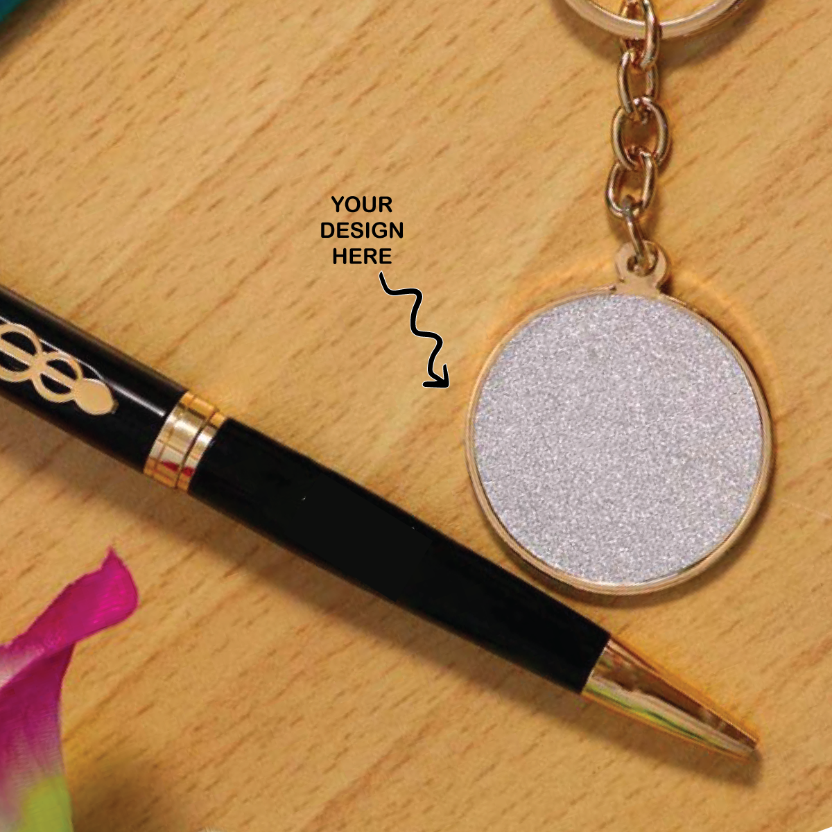 Personalized Pen And Keychain for Doctors featuring a sleek design and customizable surface