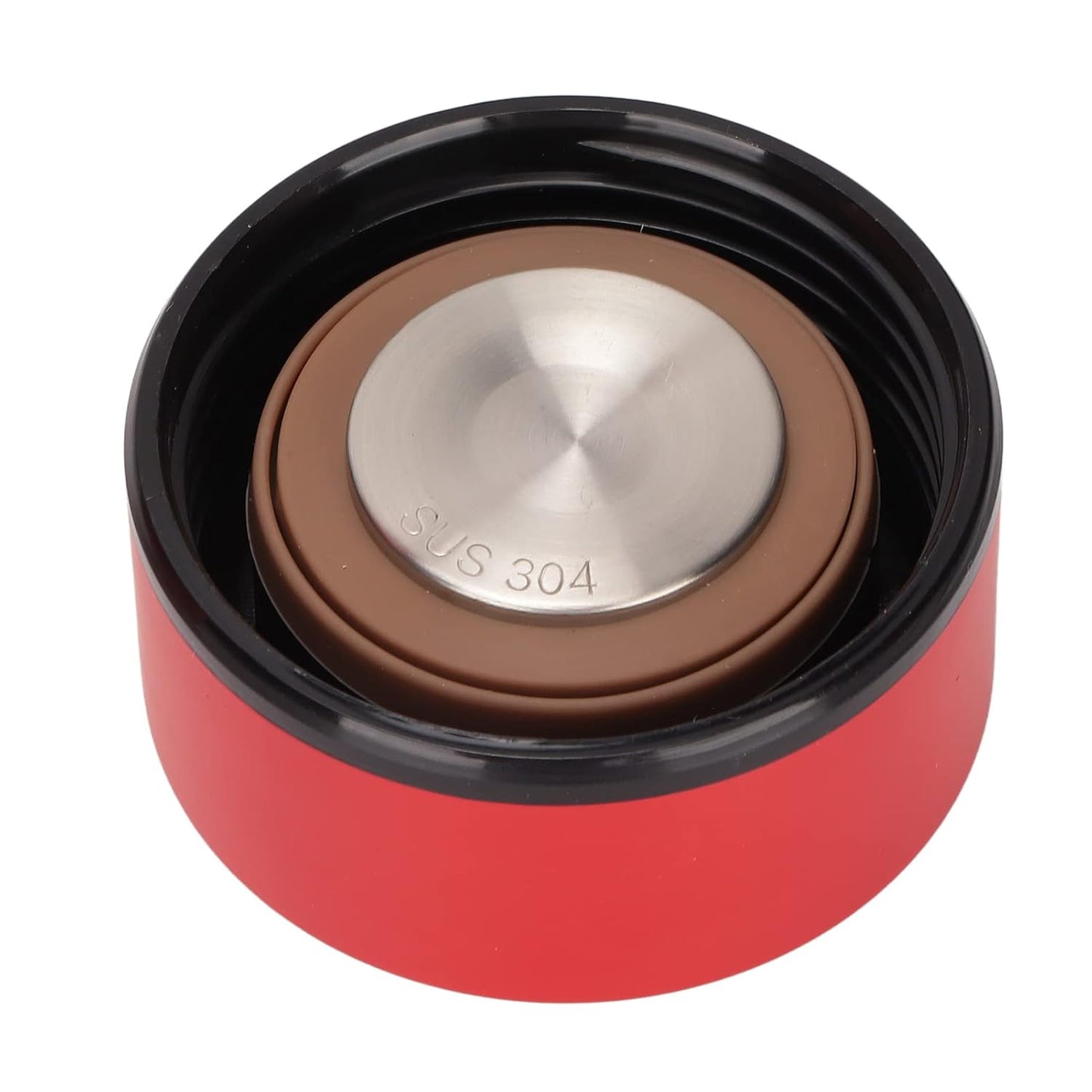 Personalized Red Non-Temperature steel water bottle cap with stainless steel inner lining for durability