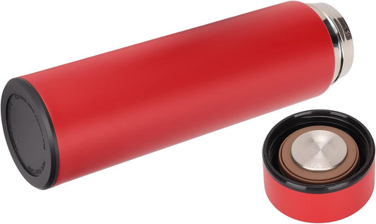 Personalized Red Non-Temperature steel water bottle with sleek design and removable lid