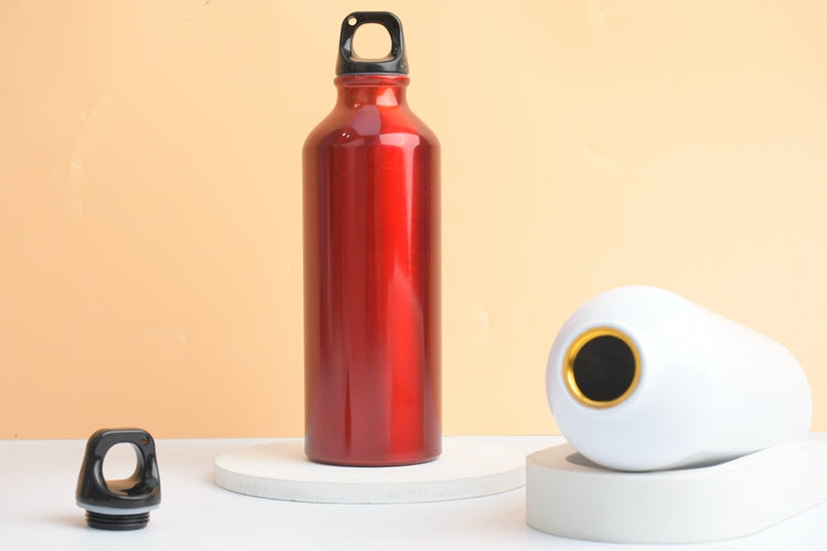 Personalized water bottle gift in red and white, perfect for special occasions and custom branding