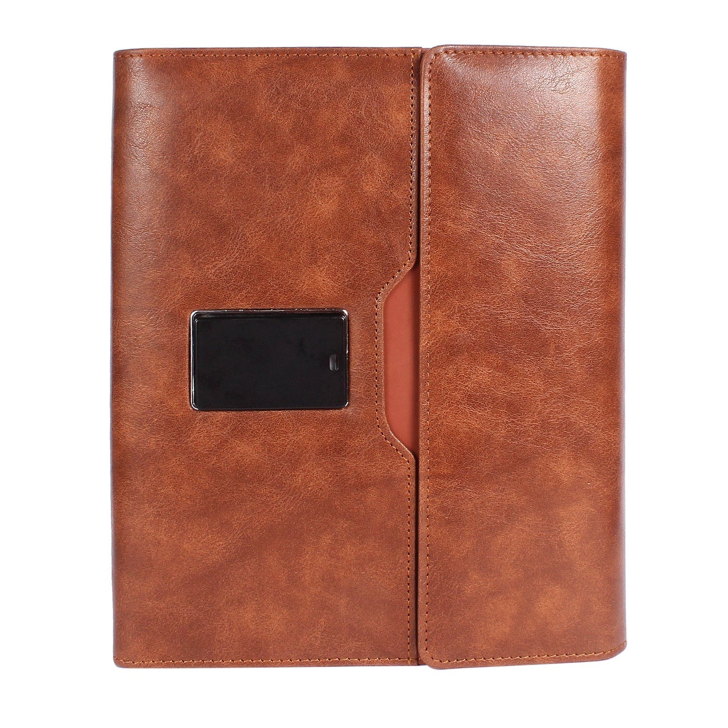 Engraved 2 in 1 Brown Leather Finished 8000mAh Power Bank Diary With Pen Logo Glow Combo Gift Set - For Employee Joining Kit, Client, Dealer Gifting, Corporate Gifting or Return Gift HK10246