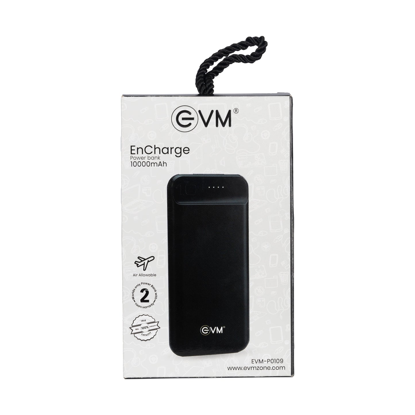 Personalized Black 10000mAh Power Bank - For Corporate Gifting, Event Gifting, Freebies, Promotions - P0109