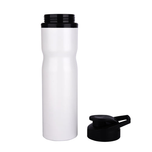 Personalized White Steel Sports Sipper Water Bottle - 750ml - For Corporate Gifting, Return Gift, Event Freebies and Promotions TGMGC-92W
