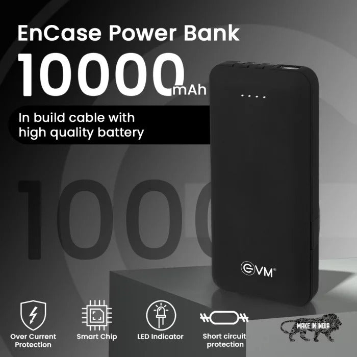 Personalized Black 10000mAh Power Bank - For Corporate Gifting, Event Gifting, Freebies, Promotions - HKP0077