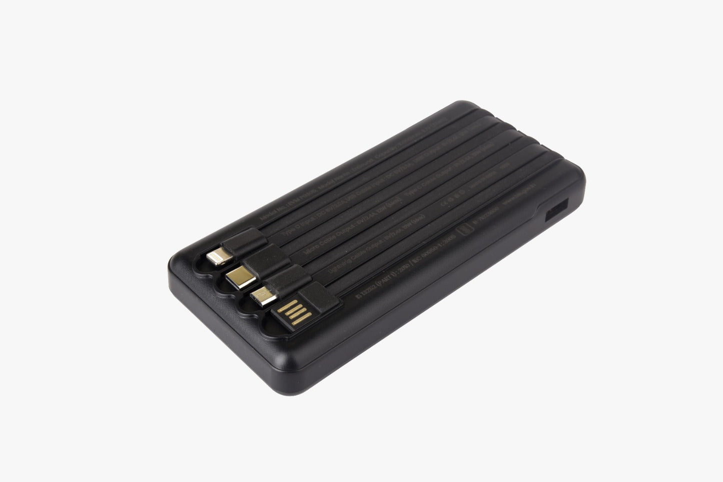 Personalized Black 10000mAh Power Bank - For Corporate Gifting, Event Gifting, Freebies, Promotions - HKT-424