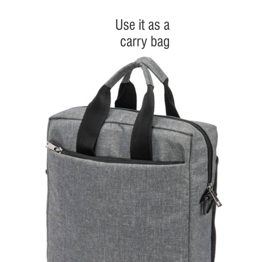 2in1 Personalized Gray Laptop Sling cum Backpack - For Employees, Travelers, Corporate, Client or Dealer Gifting, Events Promotional Freebies BGS24 - The Gifting Marketplace