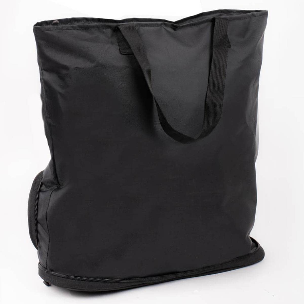 Black Folding Design Zipper Lock Shopping Bag - For Employees, Travelers, Corporate, Client or Dealer Gifting, Events Promotional Freebies BGS25 - The Gifting Marketplace
