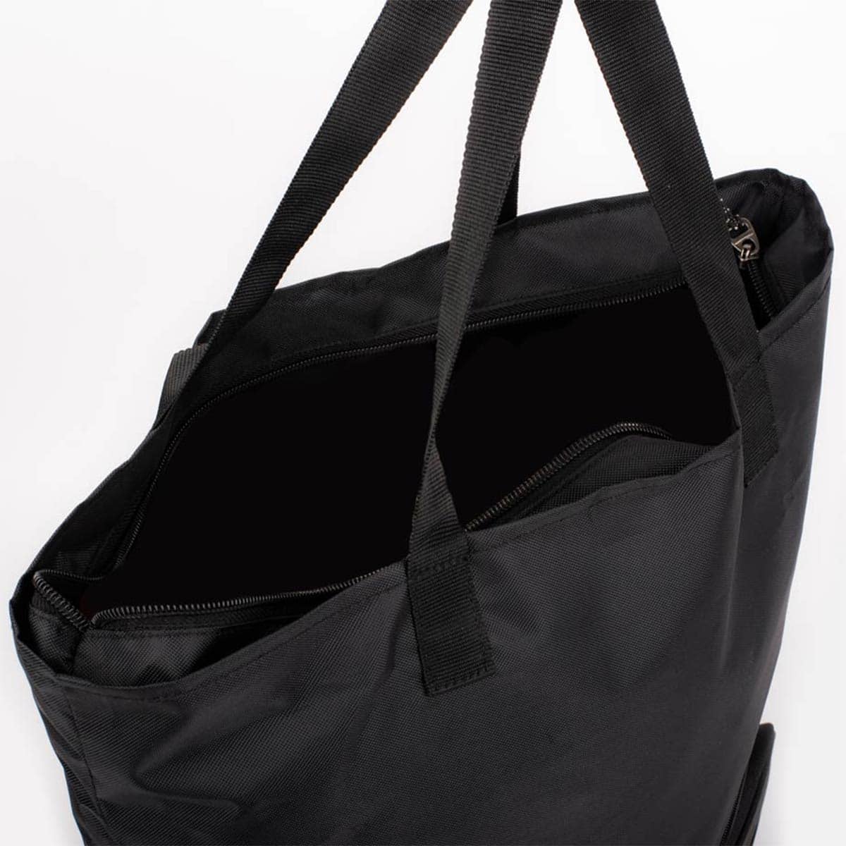 Black Folding Design Zipper Lock Shopping Bag - For Employees, Travelers, Corporate, Client or Dealer Gifting, Events Promotional Freebies BGS25 - The Gifting Marketplace