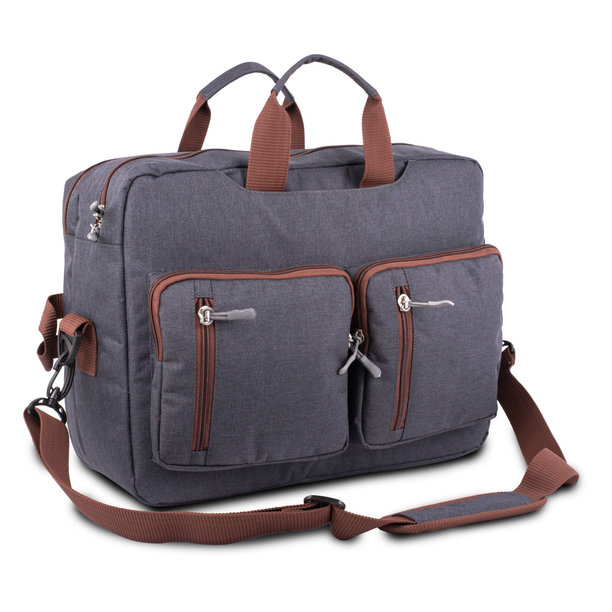 2in1 Personalized Gray Laptop Sling cum Backpack - For Employees, Travelers, Corporate, Client or Dealer Gifting, Events Promotional Freebies BGS41