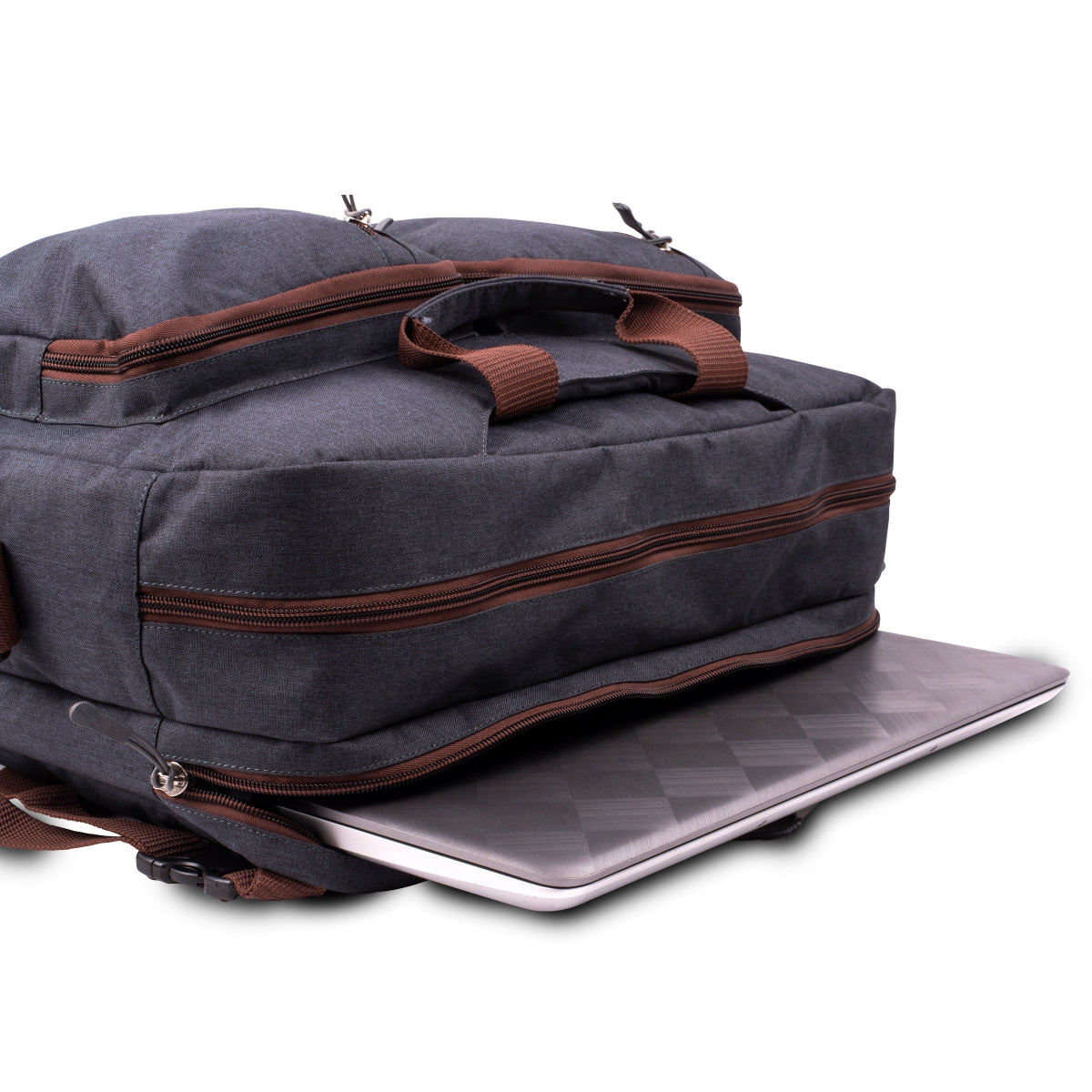 2in1 Personalized Gray Laptop Sling cum Backpack - For Employees, Travelers, Corporate, Client or Dealer Gifting, Events Promotional Freebies BGS41