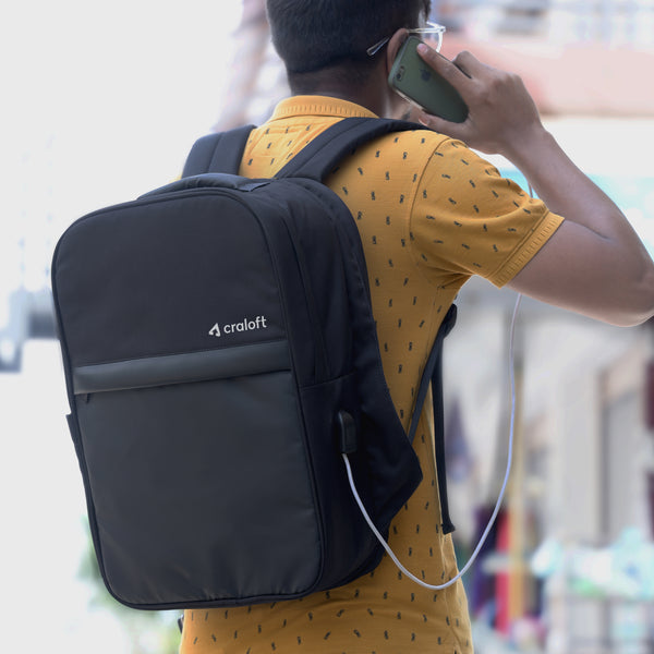 21L Personalized Black Office Laptop Backpack - For Employee Gifting, Corporate Gifting, Customer and Stakeholder Gifting, Colleges, Classes, Schools Use - CL-CB2