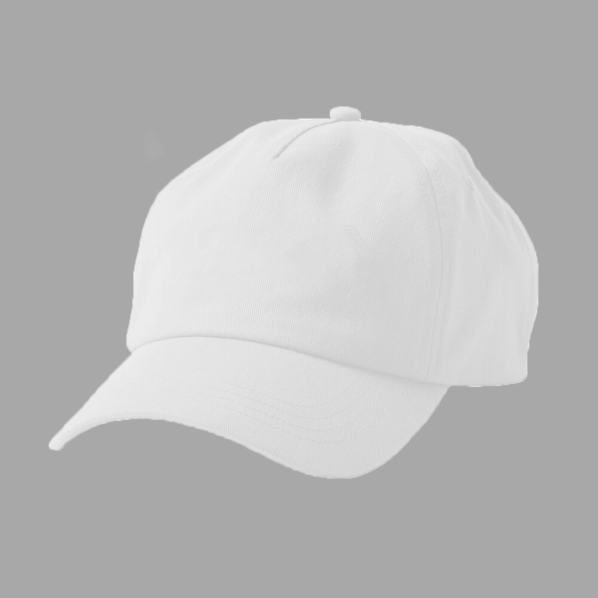 White personalized cap featuring custom logo 5 panel caps for a stylish, customizable look