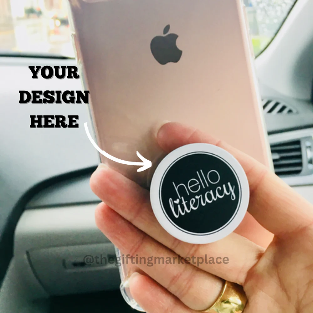 Customized or Personalized White Expandable Phone Mount - For Corporate Gifting, Event Freebies, Promotions, College or Company Events TGMPG