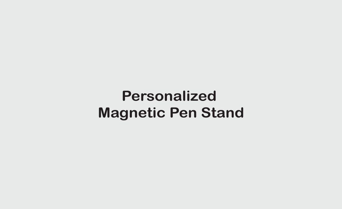 Unveiling Elegance: The Personalized Engraved Black Magnetic Pen Stand